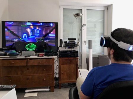 Einsatz der Sony VR Brille an der heimischen Spielkonsole.