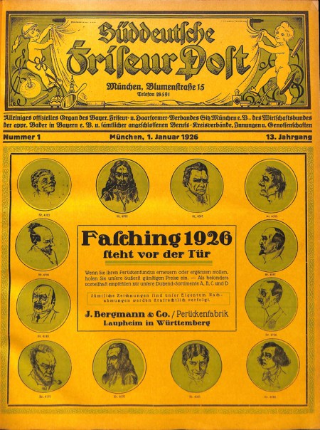 Hier der erste Testscan meiner Friseurzeitung aus dem Jahre 1926.