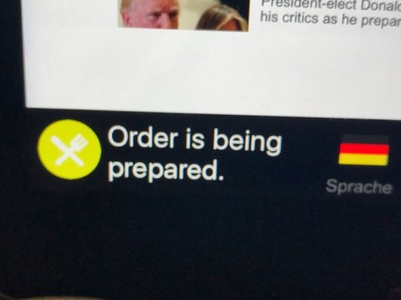 Der Lieferstatus wird angezeigt.