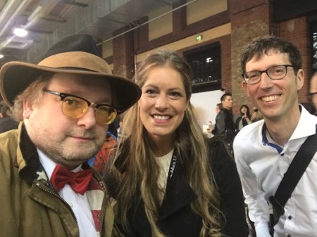 Martina Ammon (Mitte) im Gespräch mit Matthias J. Lange (l.) und Thomas Gerlach (r.) 