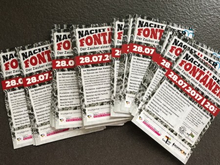 Diese Werbezettel verteilte ich die vergangenen Tage.