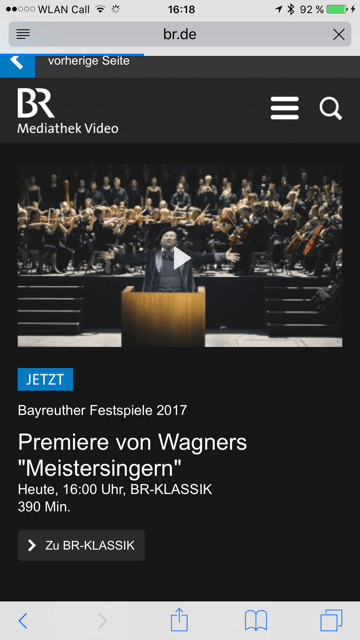 Der BR streamte ins Netz, warum also 40 Euro ausgeben? 