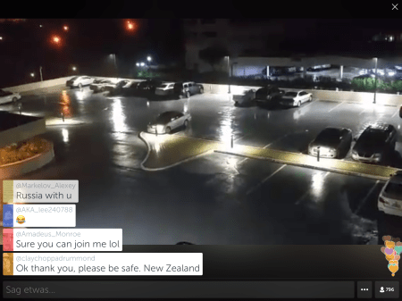 Leute senden aus ihren Wohnungen via Periscope.
