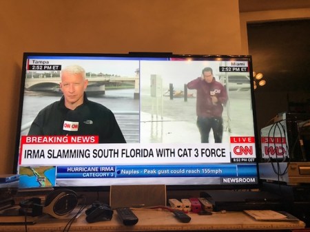 CNN-Berichterstattung zum Hurrikan.