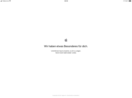 Ich starre auf den Platzhalter beim Apple Store. Ich will doch bestellen.