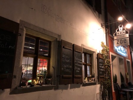 Das Restaurant Zoe in Weiden in der Altstadt. 