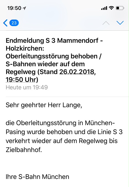 Abends sollte sich die Situation entspannt haben.