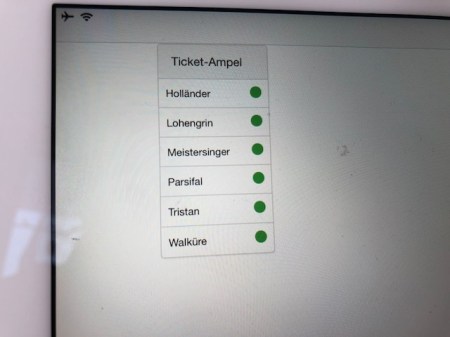 Alle Ampeln auf Grün. Ich beginne zu hoffen auf Lohengrin.