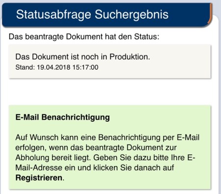 Per QR-Code den Stand der Produktion abfragen.