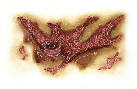 Wunde zum Aufkleben. Foto: Maskworld