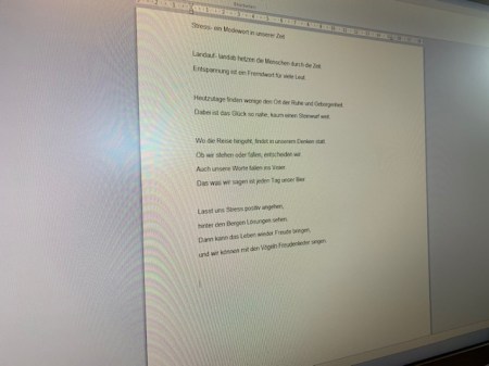 Das Gedicht von Raphael Müller.