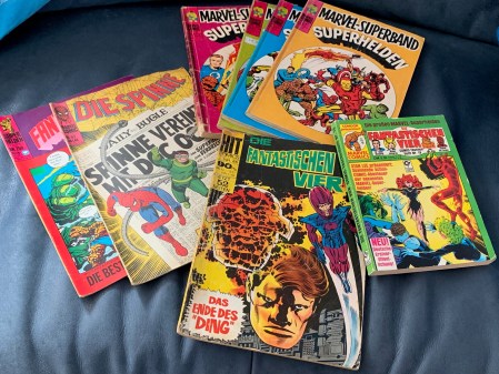 Hier ein Teil meiner Marvel Comics.
