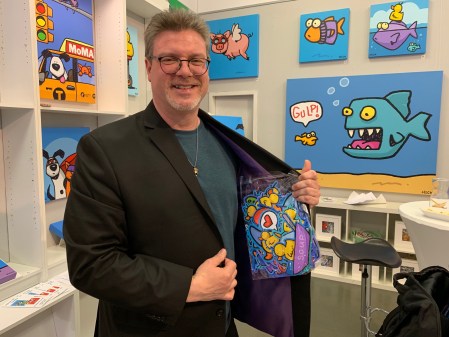 Ed Heck und seine Enten. Auch in München kleben ein paar.