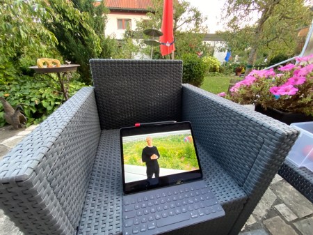 Apple Event auf der Terrasse.